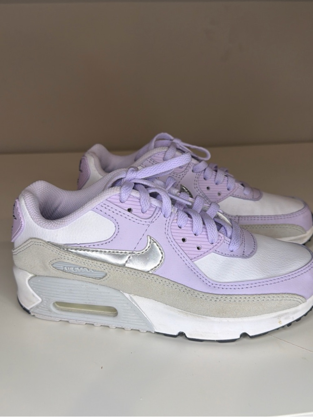 Nike Sneakers in Lavender, White & Silver